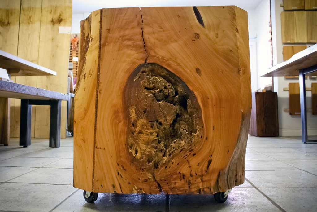 image a rolling stool by urban tree salvage