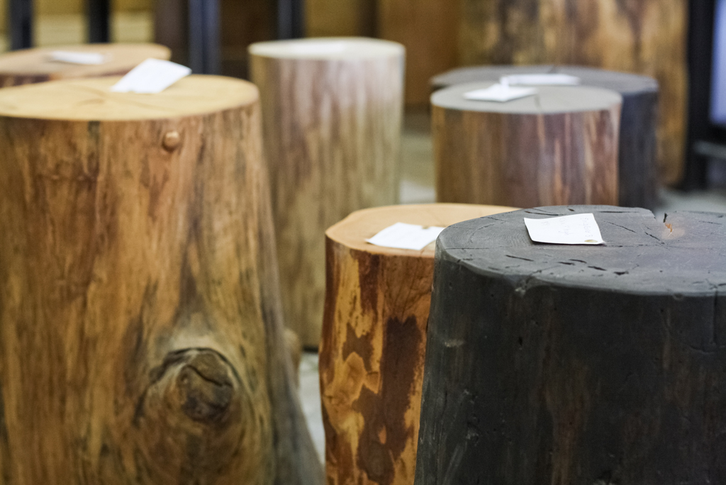 image of end tables by urban tree salvage 
