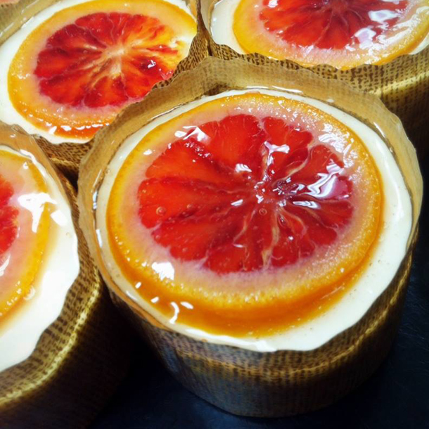 image of Origin's Blood Orange and Chevre Cheesecake