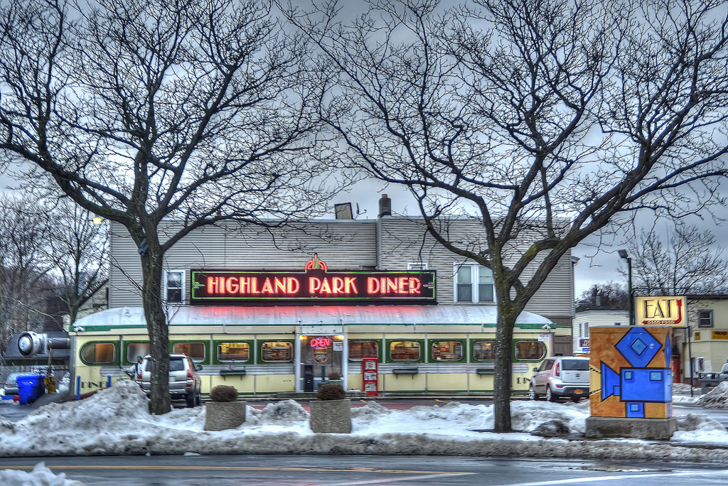 image of the highland park diner in rochester new york 