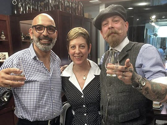 image of Farzad, Shelley and Robert from the Scumbag Barbers