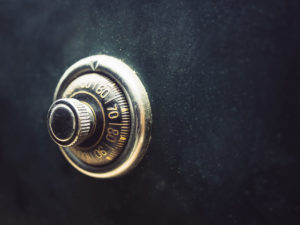 image of a safe dial representing security for your wordpress account